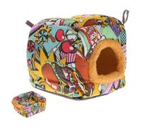 jojofuny Creative Warm Birds Nest Parrot Bed for Indoor and Outdoor Use, Square round Cloth Bird House Offering Comfortable Play and Rest Space for Hamsters and Pets in Living Spaces