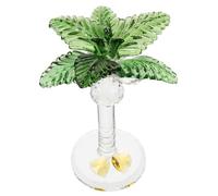 jojofuny Crystal Coconuts Tree Figurine Desktop Decor with Stable Placement and Simple Artistic Design, White Crystal Decorative Artificial Flora for Office and Home Table Centerpiece