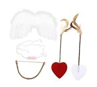 jojofuny Cupid Wings Headdress for Boys and Girls Angel Costume Props Reusable Photography Accessory Set