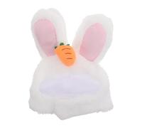 jojofuny Cute White Bunny Ears Cat Hat for Kitten and Small Dog, Polyester Easter Party Headwear with Comfortable Wear and Easy to Put and Take, for Halloween and Holiday
