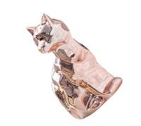 jojofuny Decorative Ceramic Fox Figurine for Living Room and Desk, Adorable Abstract Fox Shaped Statue, Unique Delicate Animal Figurine Ornament for Home Décor Accents
