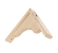 jojofuny Decorative Wooden Shelf Bracket Wood Angular Shelf Brackets Heavy Duty Support Versatile Mounting Khaki Wood Geometric Style with Screws for Small Areas and Kitchen