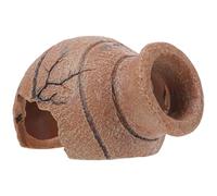 jojofuny Delicate Round Reptile Cave Hideout for Snake and Turtle, Compact Desktop Habitat Decor with Safe Hiding Place, Suitable for Desert and Tabletop Terrariums