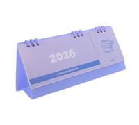 jojofuny Desk Calendar Purple Mini Monthly Flip Planner with Twin-wire Binding Stable Triangular Stand Inkproof Writing Surface Academic Organizer for Home Office School Use