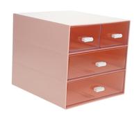 jojofuny Desktop Drawer Organizer Box Sturdy Plastic Storage for Office Classroom Compartment Sundries Organizer Pink Space Saving Design