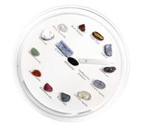 jojofuny Desktop Stone Decor Agate Stones Wall Clock Unique Shape Teaching Minerals Comfortable Feel Elegant Design for Desk and Wall