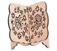 jojofuny Detachable Wooden Book Stand for Reading and Display Multipurpose Bible Holder with Craftsmanship for Home Temple Library Use Ramadan and Eid Decorative Book Holder