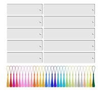 jojofuny DIY Sublimation Bookmarks with Tassels Double-Sided Blank Page Markers Handmade Density Board for Coloring and Crafting Gift for Book Lovers