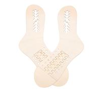 jojofuny DIY Wooden Sock Blocker Stretcher Retractable Woven Sock Display Model for Hand Knitting for Craft and Crochet Projects