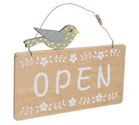 jojofuny Double-sided Wooden Open Closed Sign for Store Door, Orange Rustic Front Door Decor Installation, Vintage Hanging Welcome Sign for Retail, Restaurant, and Office