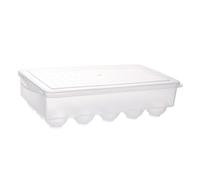jojofuny Egg Carton Lid Plastic Egg Storage Container Stackable Box for Refrigerator Cabinet Use Holder Lid Included