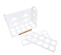 jojofuny Egg Storage Box for Fridge Egg Carrier Deep Wide Trays No Collision Design