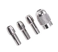 jojofuny Electric Mill Collet Chuck Nut 4 Pcs Collet Set Chuck Adapter Stainless Steel 1mm 1.5mm 2.35mm