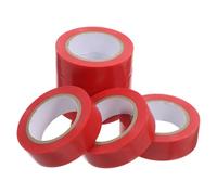jojofuny Electrical Insulation Tape 6 Rolls Red Adhesive Tape 18Mm X 10M for Electrical Wiring Harness Use in Home Improvement and Outdoor Projects