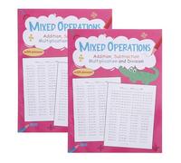 jojofuny Elementary School Mathematics Exercise Book Math Worksheets for Mixed Operations Workbook Daily Math Practice Arithmetic Practice Book