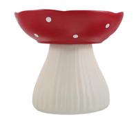 jojofuny Elevated Ceramic Cat Food Bowl for Whisker Neck Fatigue Relief Cute Raised Pet Dish for Indoor Cats Ceramic Bowls Spine Protection