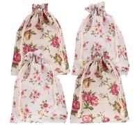 jojofuny Empty Lavender Sachet Bags 13x18cm Pouch Storage Bags with Drawstring 4pcs Breathable Cotton and Linen Material, Multi-functional Use for Packaging and Birthdays