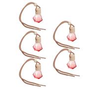 jojofuny Essential Oil Diffuser Bottles Glass 8ml Car Hanging 5pcs Refillable Aromatherapy Pendant with Rope and Cork for Stress Relief and Air Freshening Random Color in Car Or Indoor Use