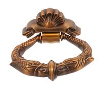 jojofuny European Style Zinc Alloy Front Door Knocker Durable Resistant Door Accessory for Effortless Visitor Alert Elegant Vintage Design with Resonant Sound for Security and