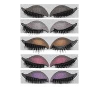 jojofuny Eye Makeup Stickers and False Lashes Shadow Sticker 5 Pairs PVC Material for Women Travel and Touchups