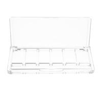 jojofuny Eyeshadow Palette Six Compartments, Empty Cosmetic Organizer Tray for Blush and Concealer, Plastic Travel Makeup Mixing Container Brush Slot