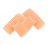 jojofuny Finger Sleeves Silicone 2 Pairs Versatile Design for Writing and Daily Life, Khaki Reusable Gel Finger Protectors Suitable for Students and Office Workers