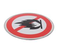 jojofuny Fire Prevention Warning Sign No Open Burning Sign for Workplace Explosion Flames Aluminum Iron Sturdy Easy Installation Summer Outdoor Camping Use
