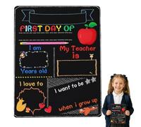 jojofuny First Day of School Board Double Sided Reversible Chalkboard Sign Back to School Chalk Board Milestone Photo Prop for Nursery Reception Student Education Tool 20x25cm