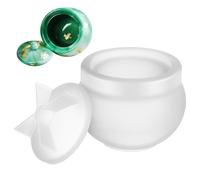 jojofuny Flexible Silicone Resin Jar Mold with Lid for DIY Epoxy Storage Containers Mold for Crafting Decorative Jars Easy Demolding and Reusable Design