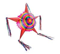 jojofuny Foldable Hanging Star Piñata Paper Decoration for Indoor and Outdoor Party Birthday Celebration with Unique Fun Style, Colourful Festival Party Pinata Decor