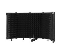 jojofuny Foldable Microphone Isolation Shield with Adjustable Angles Sound Absorbing Foam for Clear Recording Easy Desktop Stand Mount Installation Portable Studio Equipment for Podcasting