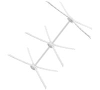 jojofuny Foldable Three-layer Plastic Drying Rack with Four Arms Per Layer for Baking Enthusiasts, Space-saving White Fondant Flower Dryer Stand for Home Baking