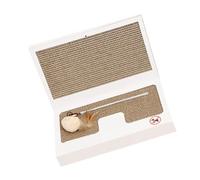 jojofuny Foldable White Laptop-shaped Cat Scratcher Board Wear-resistant Pet Scratch Pad for Indoor Cats Creative Folding