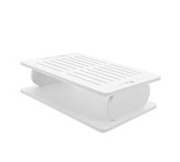 jojofuny Freestanding Plastic Card Holder Organizer with Slots for Desktop Business Card Display Transparent Postcard Stand for Hotel Front Desk Office Exhibition Tabletop Use