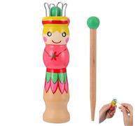 jojofuny French Knitting Dolly Set: Wood Knitting Spool with Needle for Beginners Craft Projects - French Knit Doll Machine Kit for Socks Scarves Headbands Hats