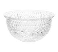 jojofuny Glass Bowl Dessert Serving Bowl Retro Multi-Function Embossed for Cuisine Food and Celebrations for Hotels and Parties