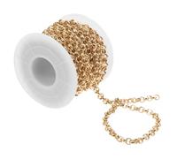 jojofuny Golden Aluminum O Chain for Jewelry Making Sturdy and Well Polished Craft Chain and Practice Your DIY Skills 5 Meters Roll