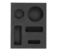 jojofuny Graphite Ingot Mold with Five Oil Grooves Portable Metal Casting Mold for Melting Gold and Silver for Jewelry and Metalcraft