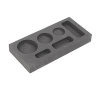 jojofuny Graphite Ingot Mold with Slots for Casting Durable High Thermal Conductivity Crucible Mold for Melting Gold Silver Alloys Compact for Volume Refining
