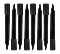 jojofuny Ground Stakes Universal Fit 8pcs Black for Outdoor Lights Replacement Accessories Compatible with 8-10 Mm Light Poles, for Garden Pathway Decorations and Holiday Parties
