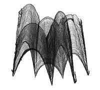 jojofuny Halloween Decorative Black Gauze Creepy Scary Halloween Party Supplies Haunted House Atmosphere Cloth for Doors Windows Tables Chairs