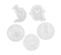 jojofuny Halloween Silicone Resin Molds for DIY Ghost Pumpkin Bat Owl Earrings Crafting Durable Flexible Silicone for Creative Halloween Decoration and Themed Party Accessories
