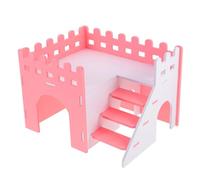 jojofuny Hamster House Bear Small House Two-story Pvc Spacious Easy-to-clean Hideout for Hedgehog Chinchilla Pet Owners