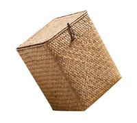 jojofuny Hand-woven Seaweed Storage Basket Medium Multi-use Decorative Sundries Container for Desktop Cosmetics Organizer Home Bedroom Utility