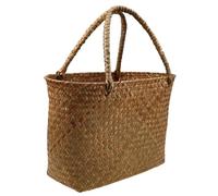 jojofuny Handmade Straw Flower Basket Woven Plant Pot Storage Basket for Succulent and Home Decor Large 13.4 Inch Seagrass Wicker