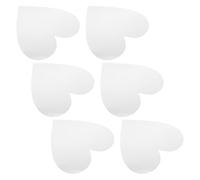 jojofuny Heart Mirror Wall Stickers 6 Pieces 3D Crystal Love Shape Decal for Living Room Bedroom Door Window DIY Mirrored Wall Decor