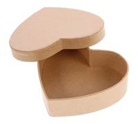 jojofuny Heart Shaped Box Wrap Boxes for Presents Beige Kraft Paper Storage Lid Unique Romantic Charming Party Favor 4.91x3.93x1.57in