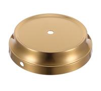 jojofuny Heavy Duty Golden Iron Round Desk Lamp Base with Concave Design for Enhanced Stability, Elegant Vintage Style Table Lamp Stand for Bedrooms and Home Decor