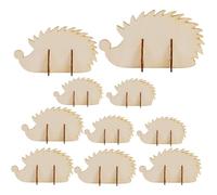 jojofuny Hedgehog Wooden Cutouts DIY Craft Wood Slices for Creativity Development Decorative Hedgehog Shapes for Handmade Ornaments and Imaginative Projects