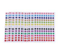 jojofuny Holographic Laser Round Dot Stickers 8mm, 10pcs Mini Colorful Circle Coding Labels, Self-Adhesive Sparkly Round Sticker Sheets for Office Classroom Organization and Sorting